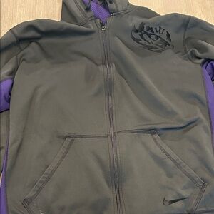 LSU Nike Black and‎ Purple Full-Zip Hoodie